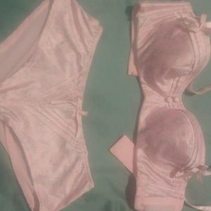 Parfait 34b and size small floral powder pink set